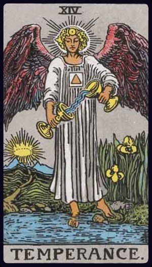 Temperance tarot card (XIV), Rider-Waite-Smith Major Arcana