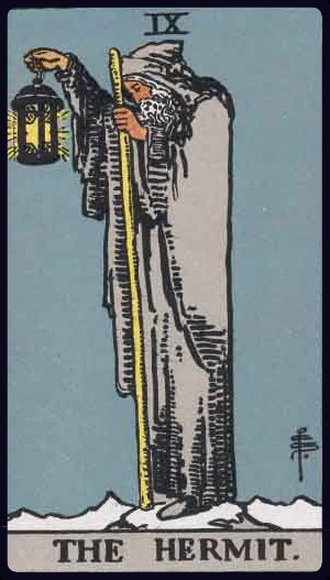 The Hermit tarot card (IX), Rider-Waite-Smith Major Arcana