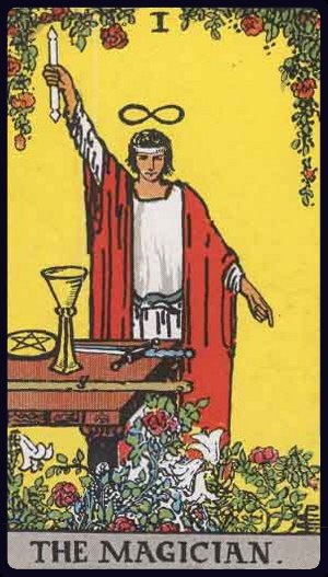The Magician tarot card (I), Rider-Waite-Smith Major Arcana