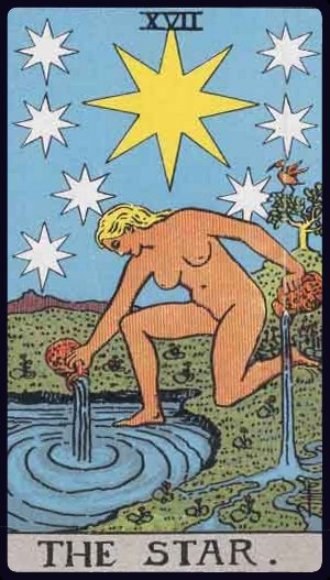 The Star tarot card (XVII), Rider-Waite-Smith Major Arcana