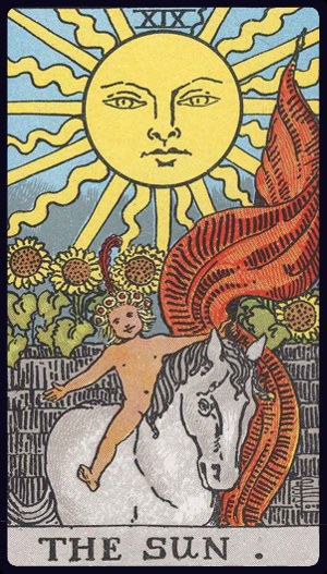 The Sun tarot card (XIX), Rider-Waite-Smith Major Arcana