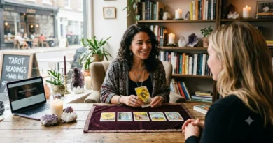 How to find a tarot reader — tarot cards spread on a table during a reading