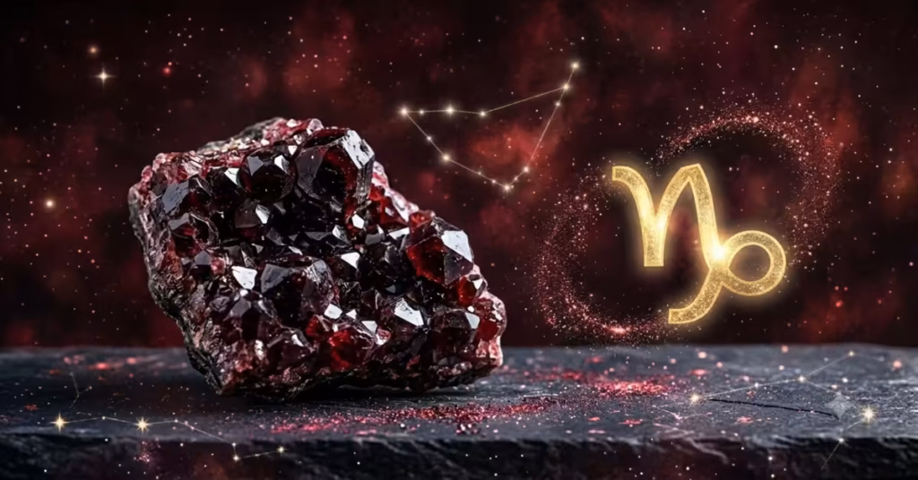 Garnet gemstone for Capricorn zodiac sign