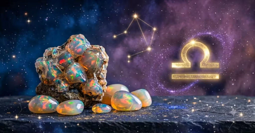 Opal gemstone for Libra zodiac sign