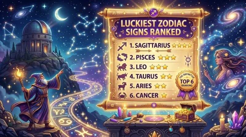The luckiest zodiac signs, with Jupiter-ruled Sagittarius the luckiest of all