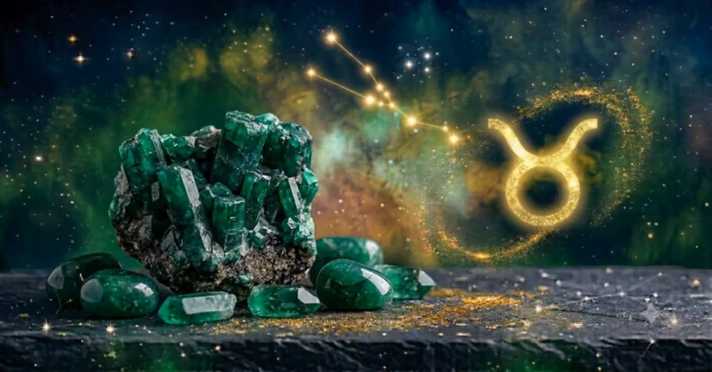 Emerald gemstone for Taurus zodiac sign