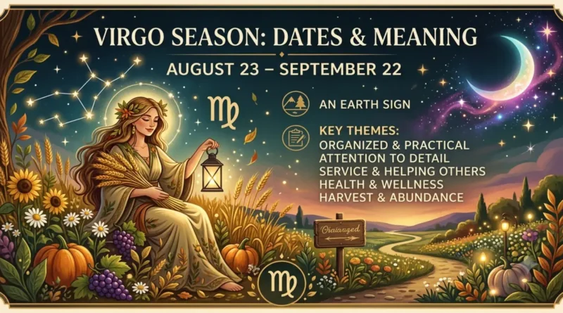 Virgo season — the Sun in Virgo from August 23 to September 22