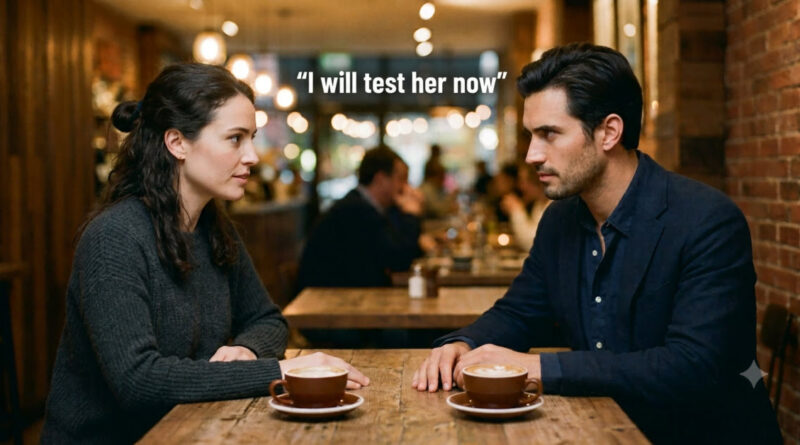 How does a Capricorn man test a woman — a reserved man observing his partner closely across a table