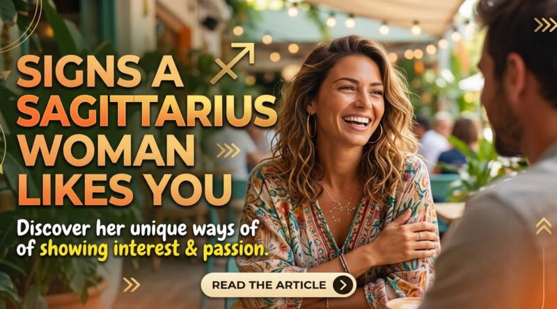 signs a sagittarius woman secretly likes you