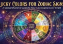 Lucky colors for zodiac sign shown on a color wheel