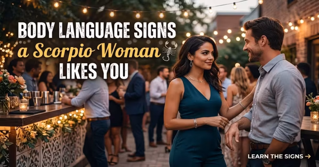 signs a Scorpio woman secretly likes you through Subtle body language clues