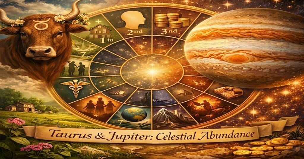 Jupiter in Taurus in the 12 houses